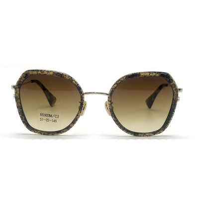 अच्छी कीमत BS002M बहुभुज आंखों के आकार के साथ एसीटेट धातु के चश्मे ऑनलाइन