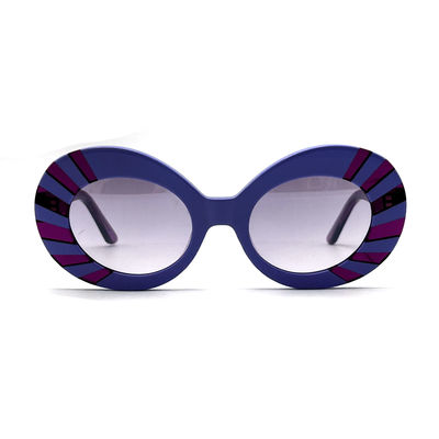 अच्छी कीमत AS102 महिला गोल एसीटेट फ्रेम धूप का चश्मा 100% यूवी सुरक्षा ऑनलाइन